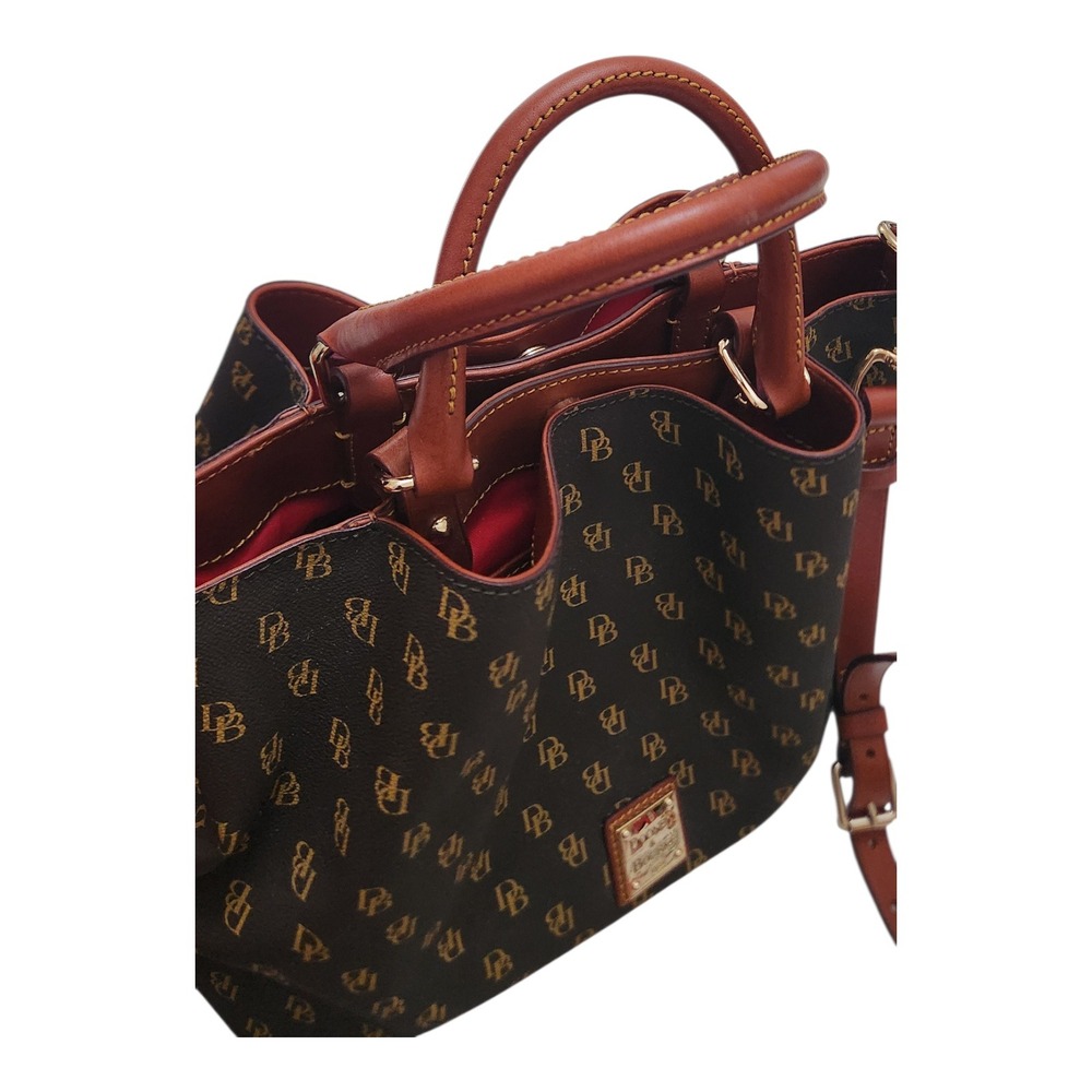 Dooney & Bourke Gretta Small Lexington Monogram Crossbody Bag Brown Tan - Picture 6 of 10